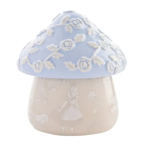 Mushroom Trinket Box with Lid - Blue, Ceramic