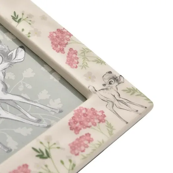 Photo Frame with Sketch Design - White, Ceramic