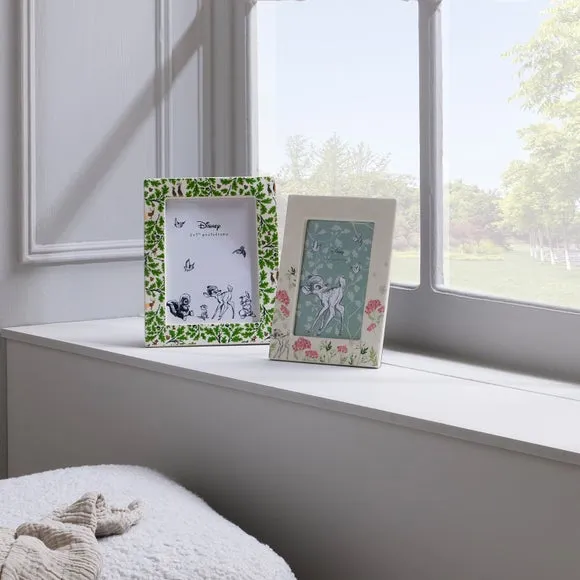 Photo Frame with Sketch Design - White, Ceramic
