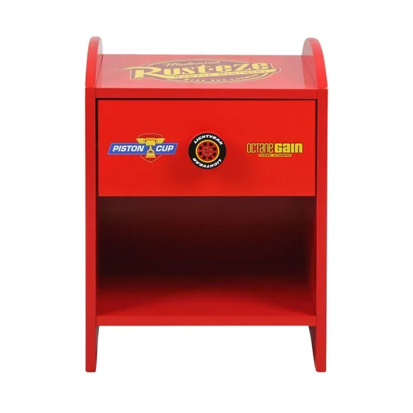 Race Car Bedside Table with Drawer - Red