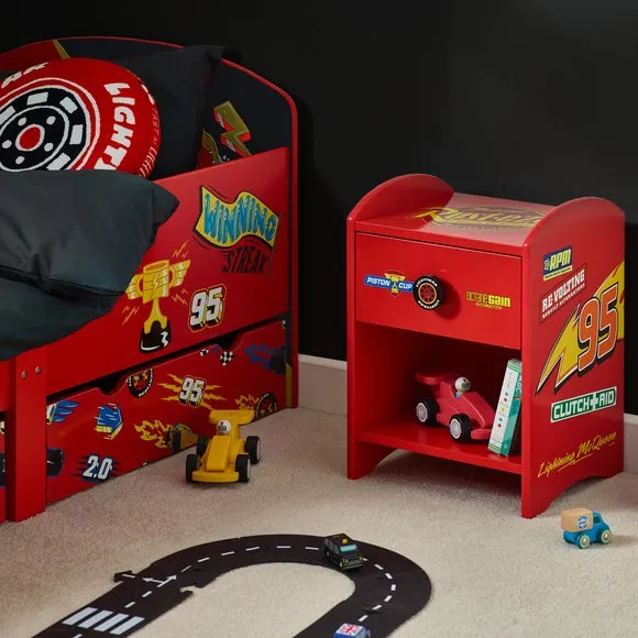 Race Car Bedside Table with Drawer - Red image