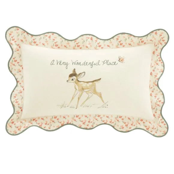 Rectangle Cushion with Embroidery - Cream, Cotton