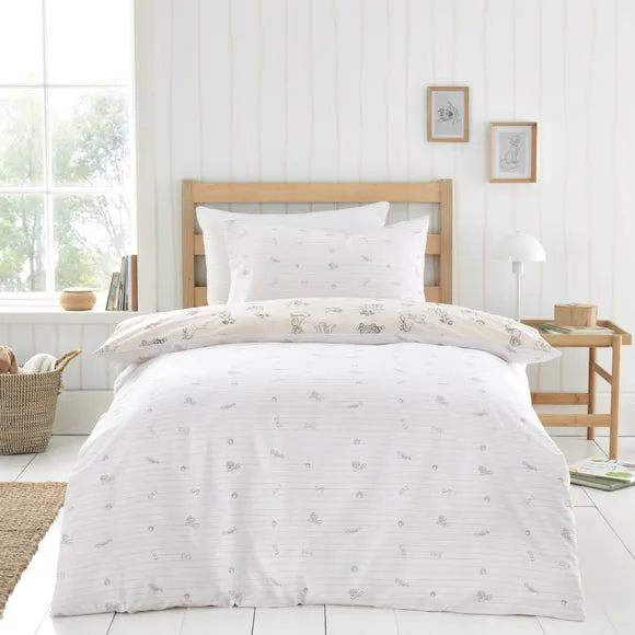 Reversible Duvet Cover Set - Cream, Cotton