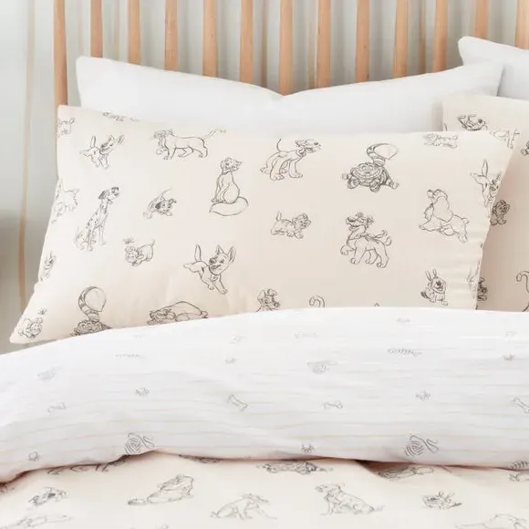 Reversible Duvet Cover Set - Cream, Cotton