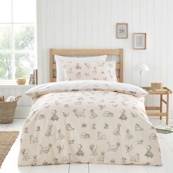 Reversible Duvet Cover Set - Cream, Cotton