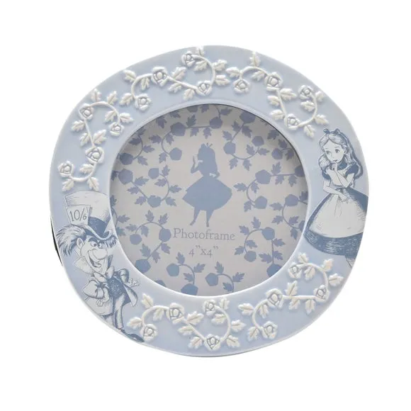 Round Photo Frame - Blue, Ceramic