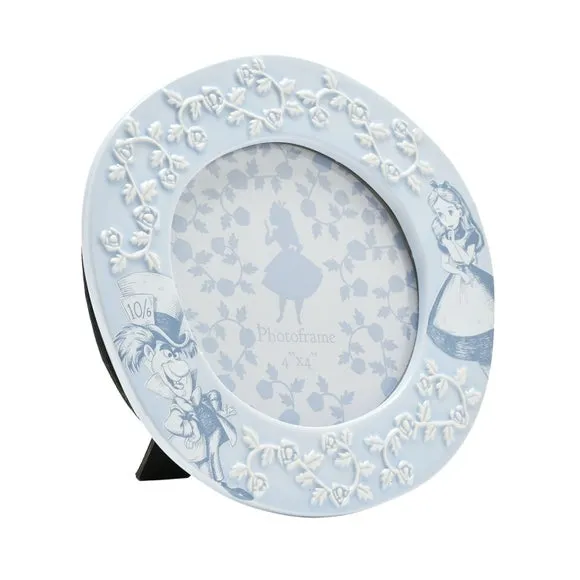 Round Photo Frame - Blue, Ceramic image