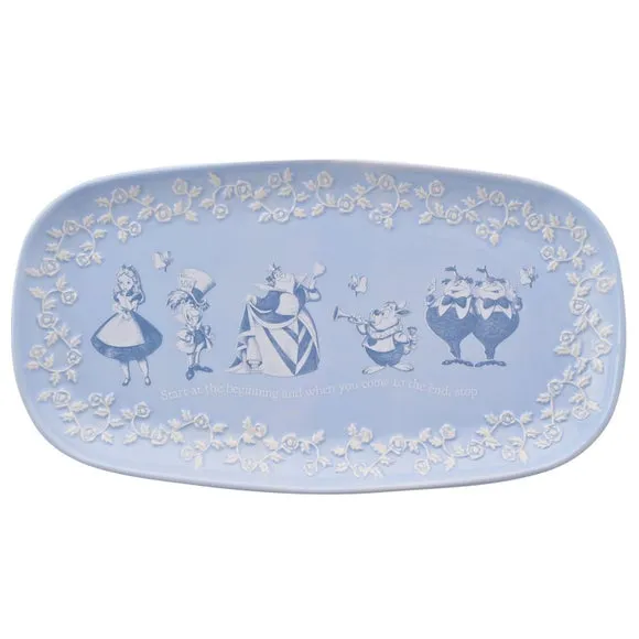 Round Serving Tray - Blue, Ceramic