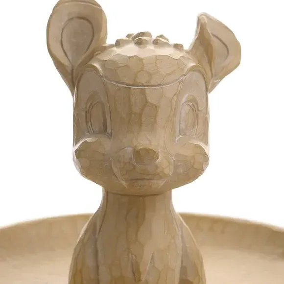 Round Trinket Dish Carved Design - Brown