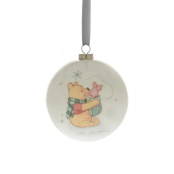 Set of 12 Christmas Baubles - White, Plastic