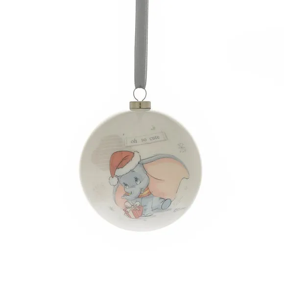 Set of 12 Christmas Baubles - White, Plastic