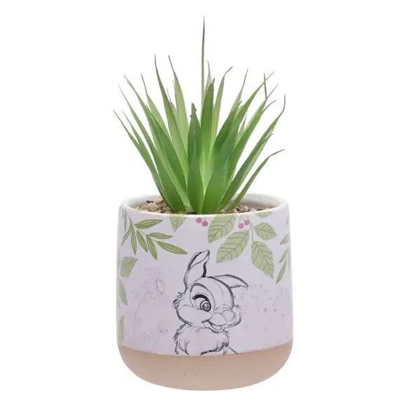 Set of 2 Artificial Succulents - White, Ceramic