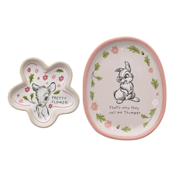 Set of 2 Trinket Dishes with Character Design - Pink