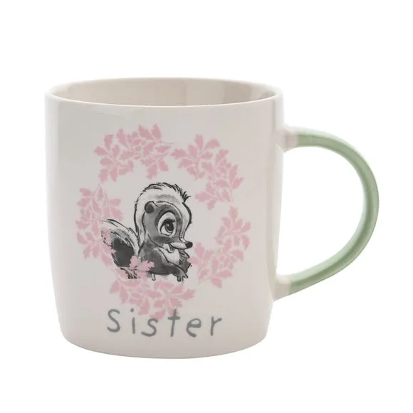 Sister Mug with Character Design - White, Bone China