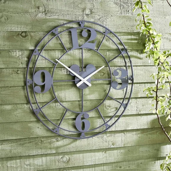 Skeleton Wall Clock - Charcoal