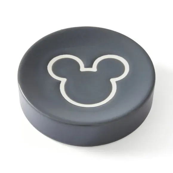 Soap Dish with Wax Resist Finish - Grey, Ceramic
