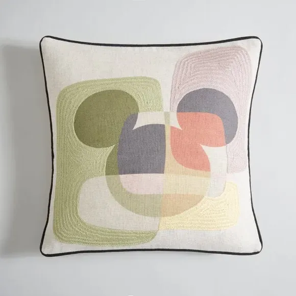 Square Cushion with Character Design - Cotton