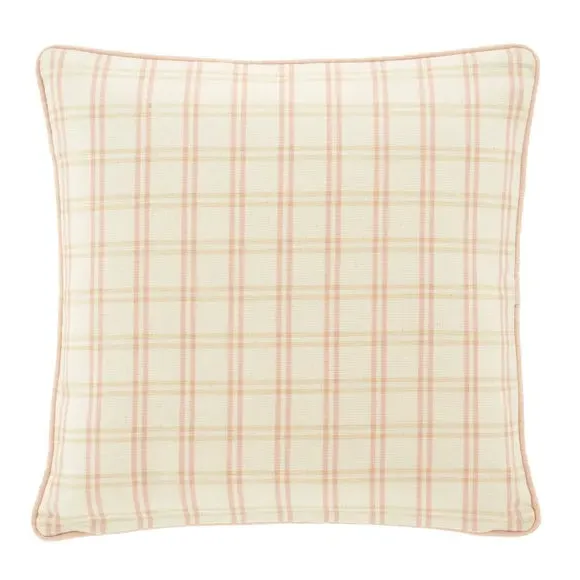Square Cushion with Embroidery - Cream, Cotton