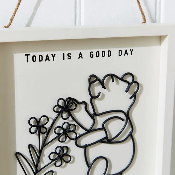 Square Hanging Plaque - Black/White