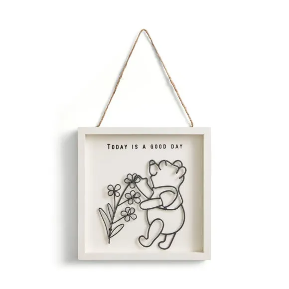Square Hanging Plaque - Black/White