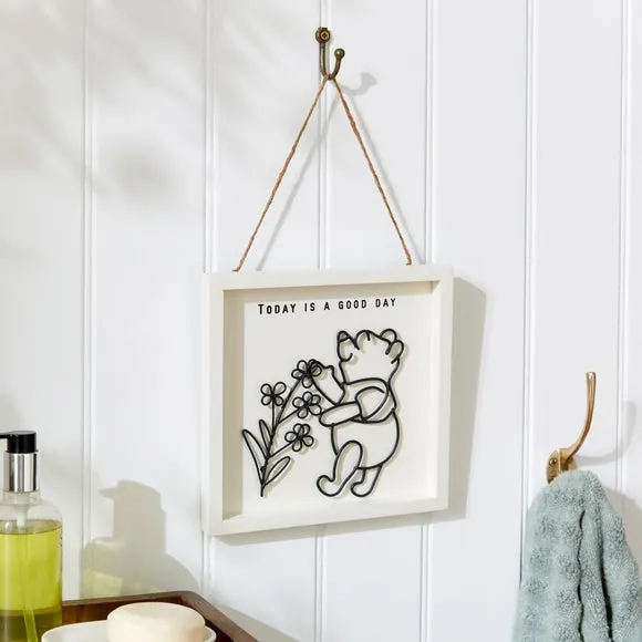 Square Hanging Plaque - Black/White image