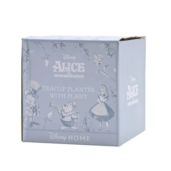 Teacup Plant Pot with Artificial Flowers - Blue