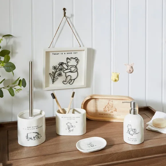 Toilet Brush with Holder - Cream, Ceramic