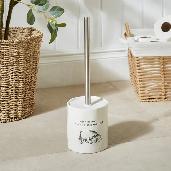 Toilet Brush with Holder - Cream, Ceramic image