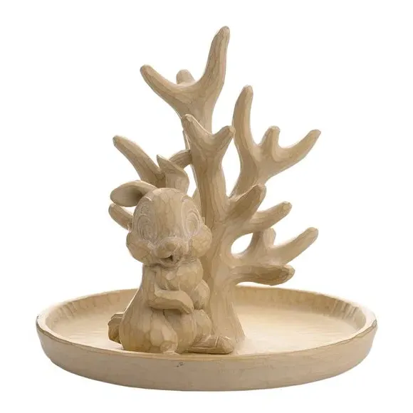 Trinket Dish with Character Design - Brown, Resin