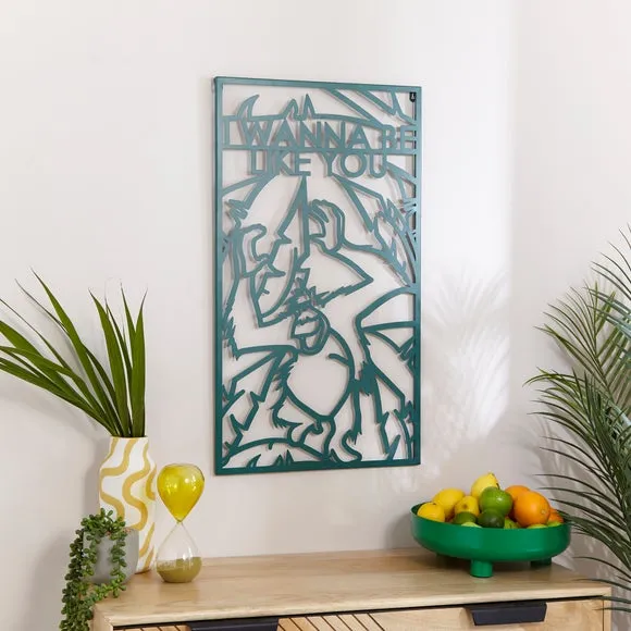 Wall Art with Cut-Out Design - Green, Metal image