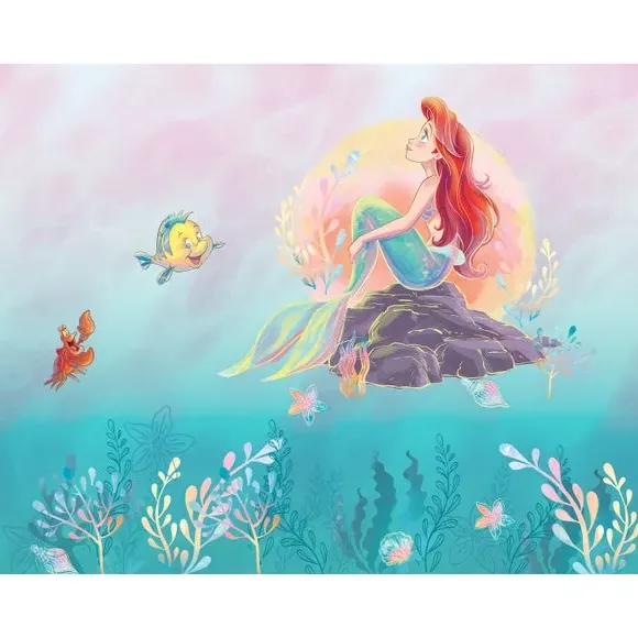 Wall Mural Little Mermaid Design - Blue, Paper