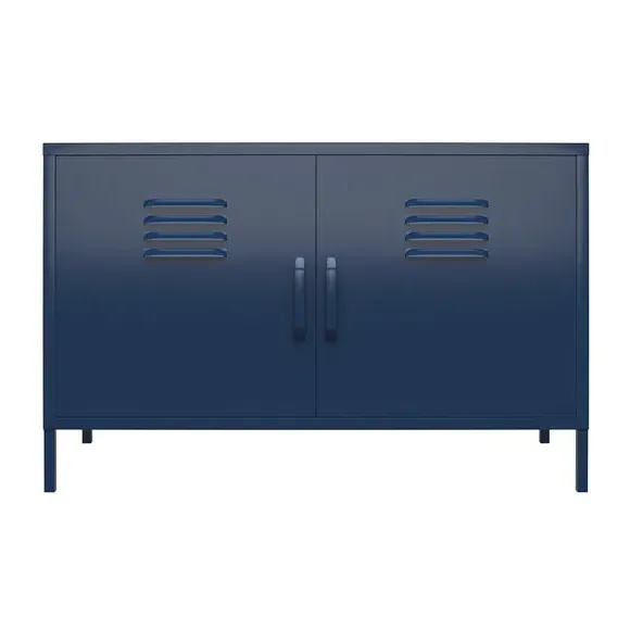 2-Door Accent Cabinet - Navy, Metal