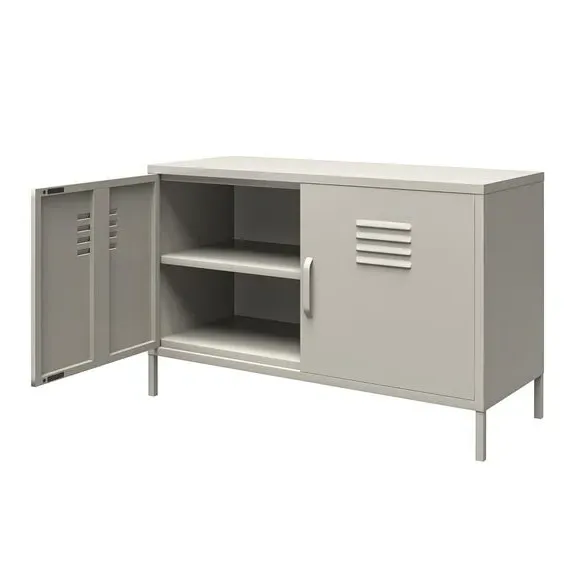 2-Door Accent Cabinet - Taupe, Metal