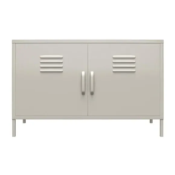 2-Door Accent Cabinet - Taupe, Metal
