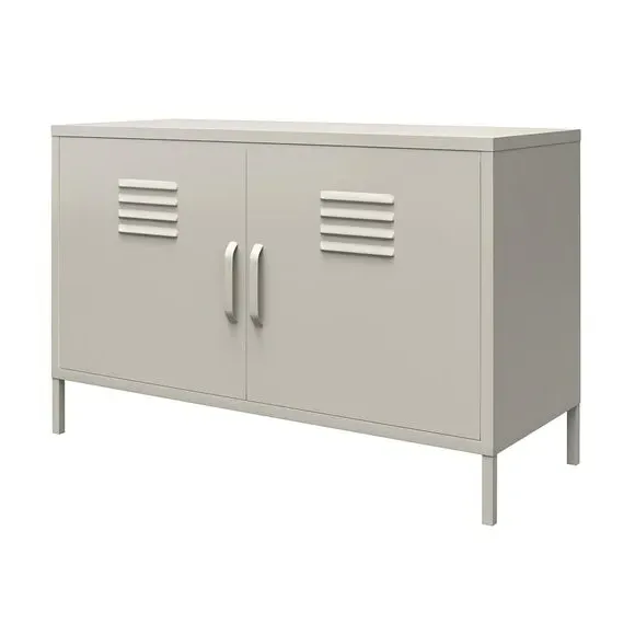 2-Door Accent Cabinet - Taupe, Metal