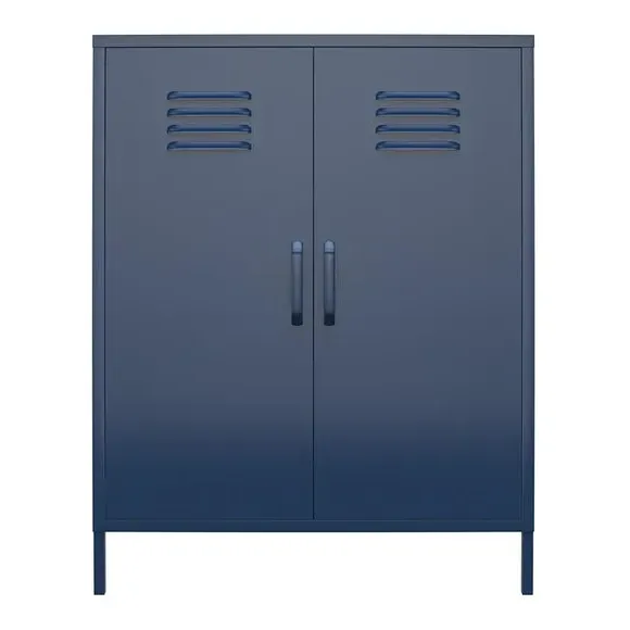 2 Door Storage Cabinet - Navy, Metal