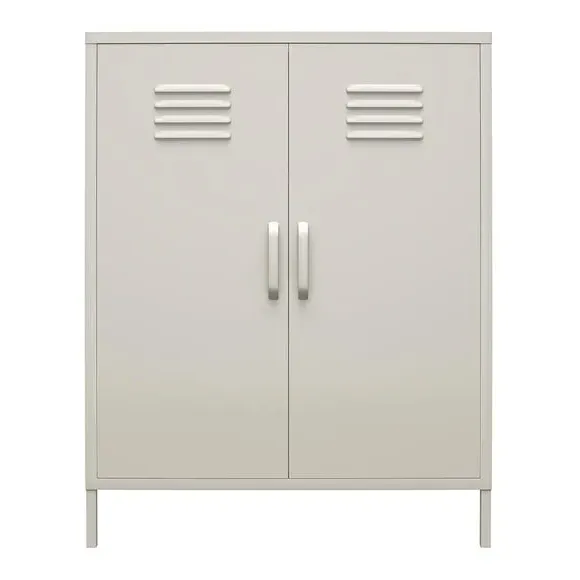 2-Door Storage Cabinet - Taupe, Metal