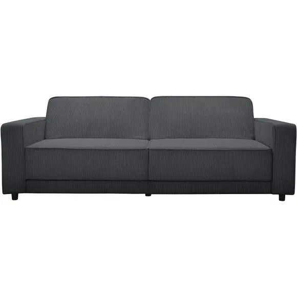 3-Seater Sofa Bed with Storage - Anthracite, Corduroy