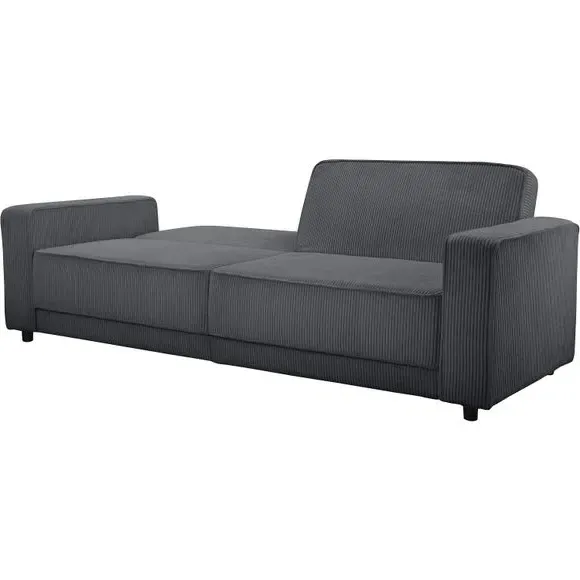 3-Seater Sofa Bed with Storage - Anthracite, Corduroy