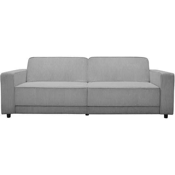 3-Seater Sofa Bed with Storage - Light Grey, Corduroy