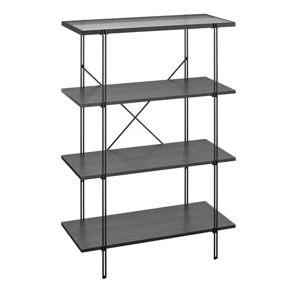 4-Shelf Bookcase - Black Oak