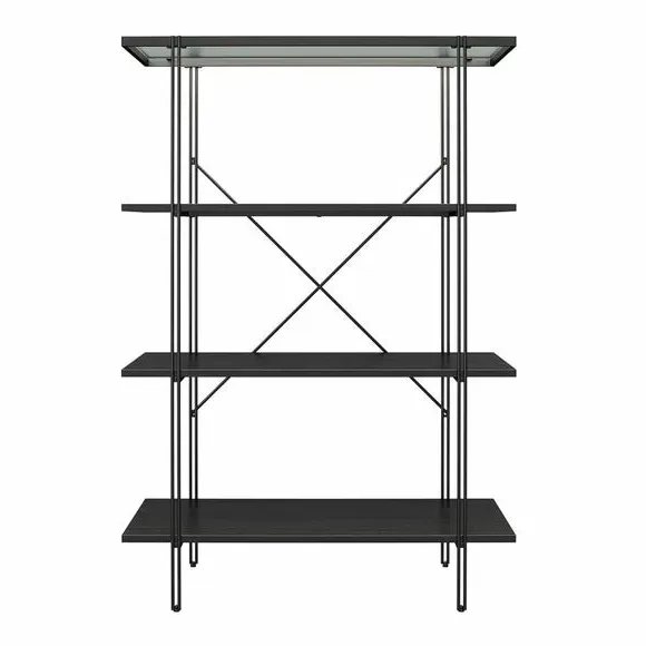 4-Shelf Bookcase - Black Oak image