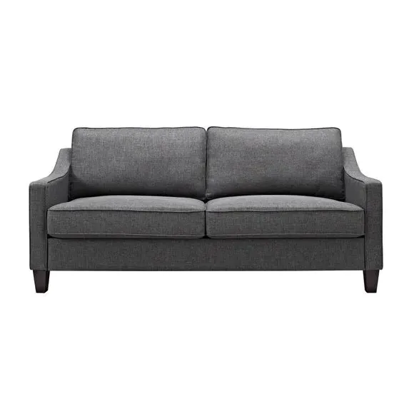 Compact Sofa with Sleigh Arms - Grey, Linen