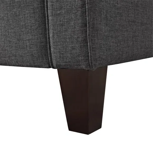 Compact Sofa with Sleigh Arms - Grey, Linen