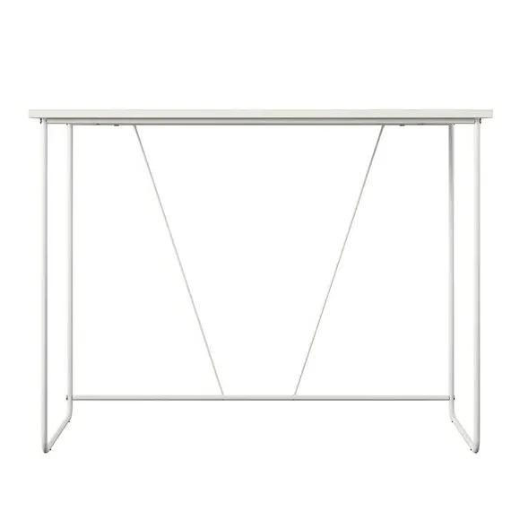 Computer Desk with White Legs - Natural, Wood