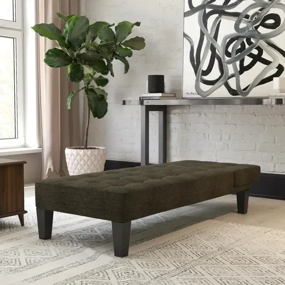 Convertible Chaise Lounge with Sleeper - Grey, Linen
