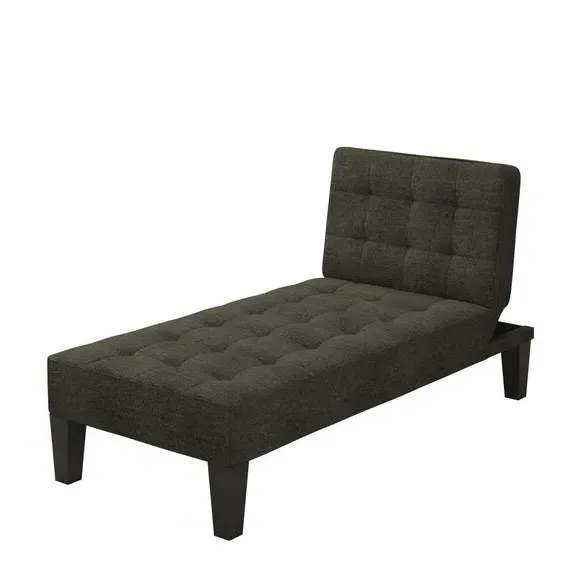 Convertible Chaise Lounge with Sleeper - Grey, Linen