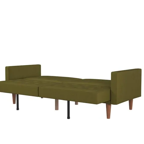 Double Futon with Split Back - Green, Linen