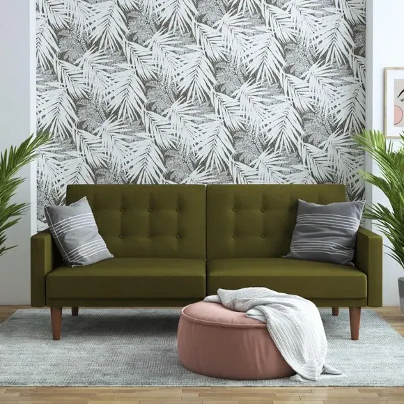 Double Futon with Split Back - Green, Linen image