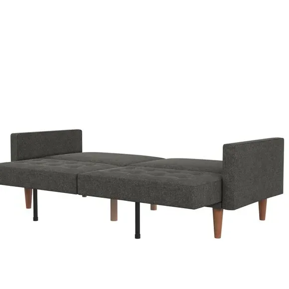 Double Futon with Split Back - Grey, Linen